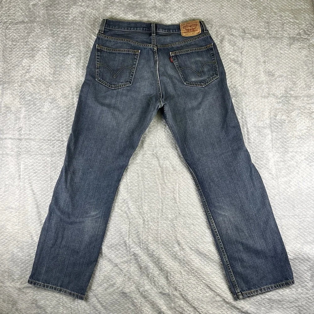Levis 505 Jeans Mens 34x30 Regular Fit Straight Leg Medium Wash Denim Pants